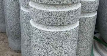 开封 芝麻白花岗岩挡车柱、隔离柱多少钱