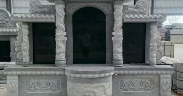 开封 芝麻灰高档墓碑，土墓，可定制