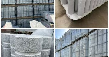 开封 芝麻白花岗岩挡车柱、隔离柱多少钱