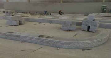 开封 芝麻白整石坐凳（光面+自然面）