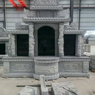 开封 芝麻灰高档墓碑，土墓，可定制