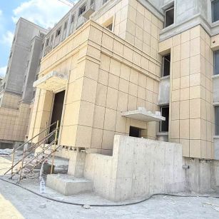 开封 黄金麻干挂，工地实拍