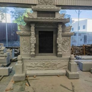 开封 芝麻灰高档墓碑、土墓，一套也支持定做