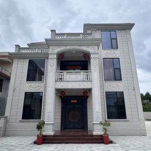 开封 芝麻白石材别墅干挂案例展示