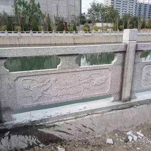 开封 芙蓉白大花桥梁、河道，石材栏杆、围栏、护栏