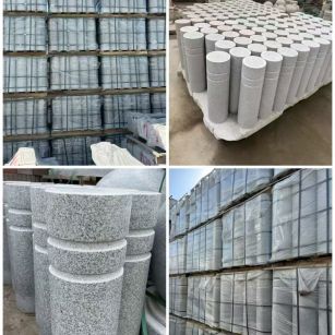 开封 芝麻白花岗岩挡车柱、隔离柱多少钱