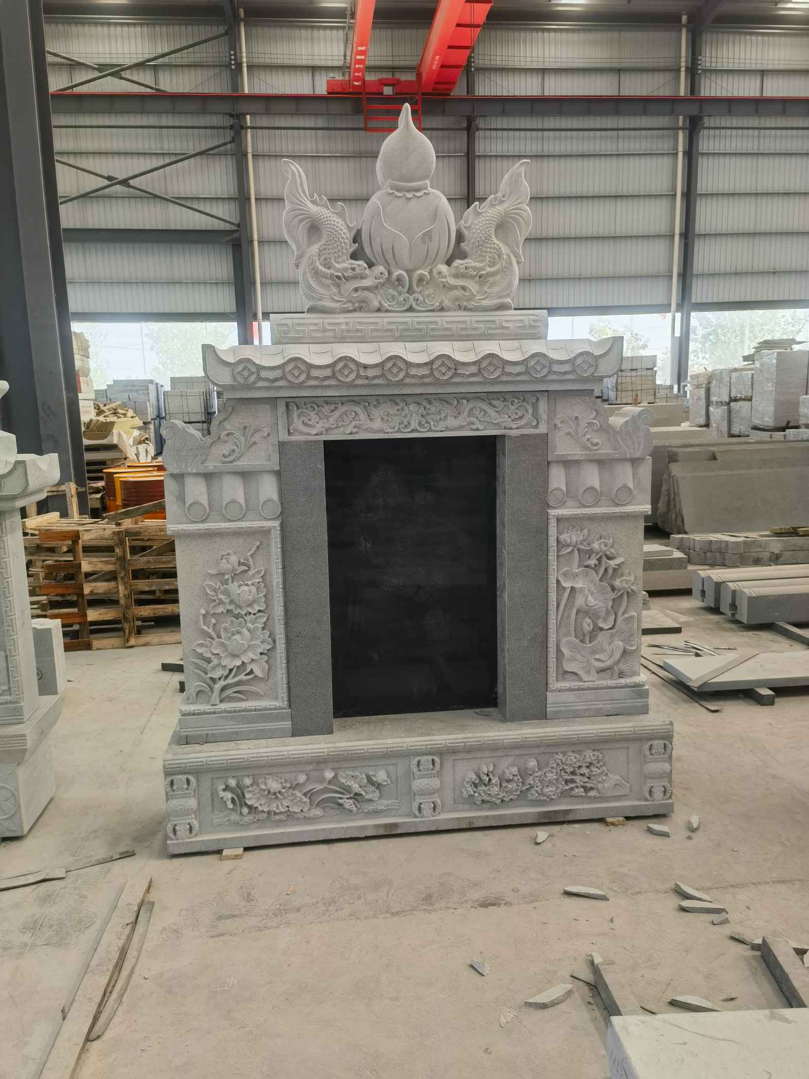 开封 芝麻灰高档墓碑、土墓，一套也支持定做