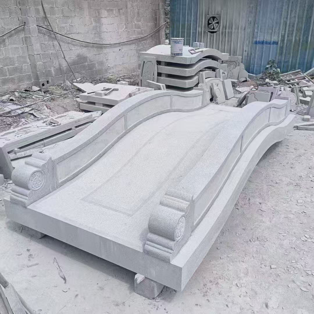 开封 芝麻灰花岗岩园林景观 小石桥